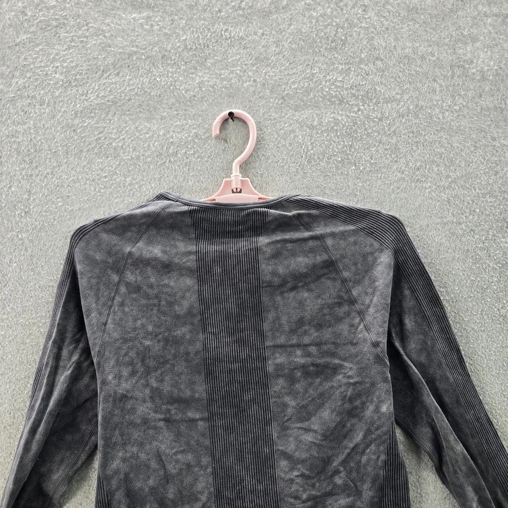 PINK Victoria's Secret Women Shirt‎ L Gray Activewear Cropped Pullover Seamless
